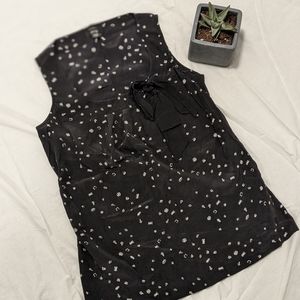 Sleeveless silk blouse